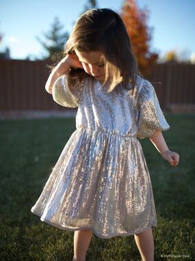 H&M | Silver Sequin Dress